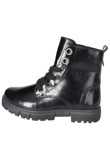 Stiefeletten Ricosta Stiefelette Leder/Synthetik Schwarz Lack Warmfutter