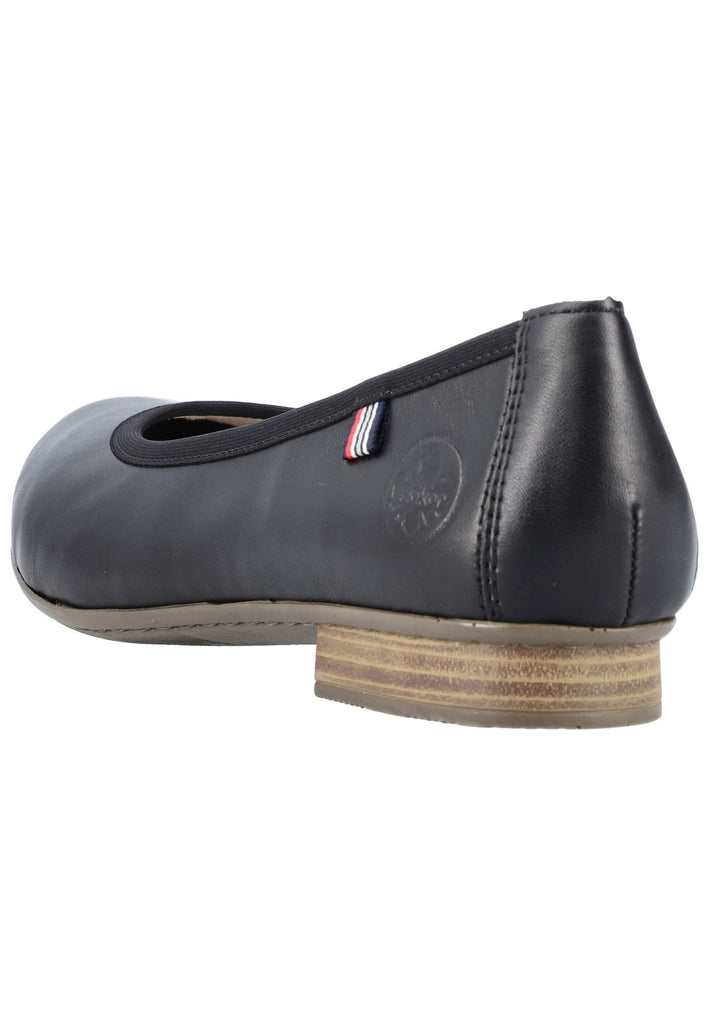Rieker Ballerinas Glattleder Schwarz