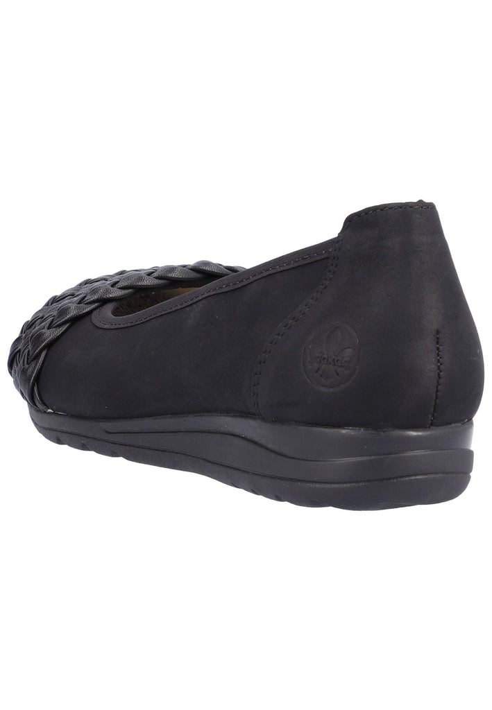 Rieker Ballerinas Lederimitat Schwarz