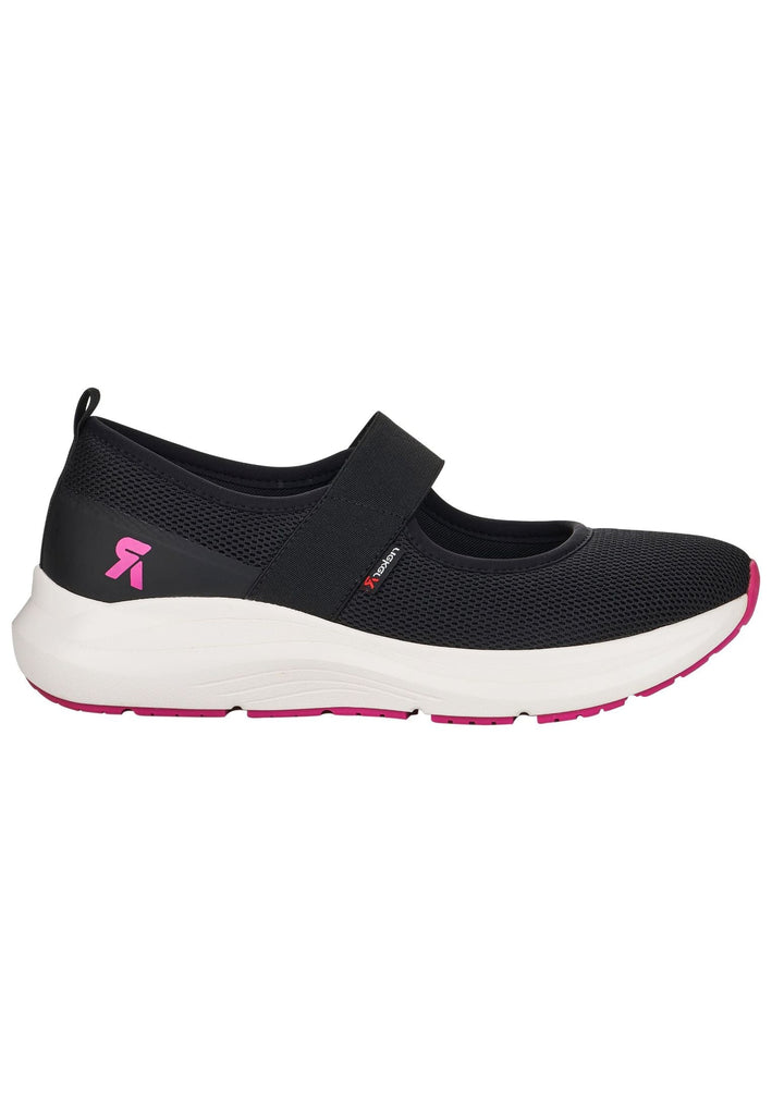 Rieker Ballerinas Textil Schwarz/Rosa