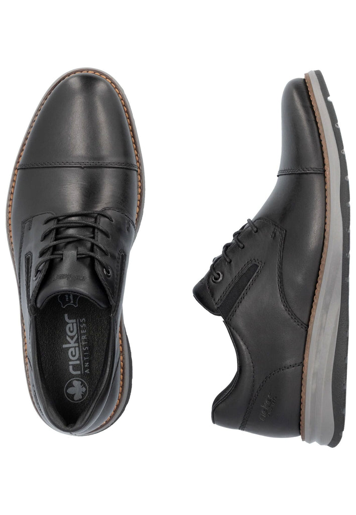 Rieker Halbschuhe Glattleder Schwarz