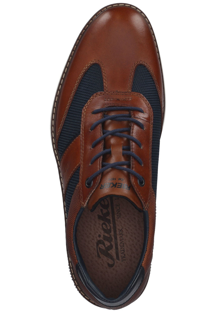 Rieker Halbschuhe Leder/Synthetik Braun/Blau