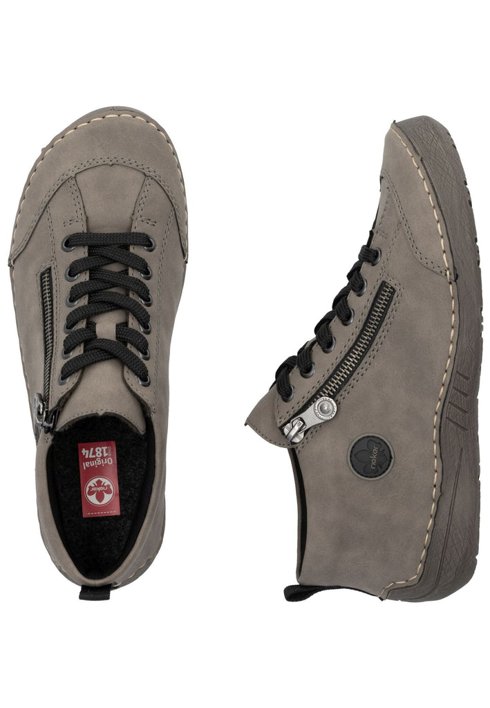 Rieker Halbschuhe Lederimitat Grau