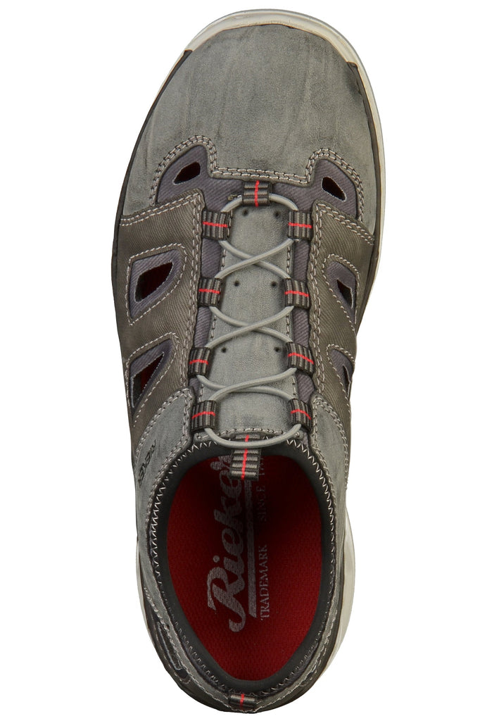 Rieker Halbschuhe Lederimitat Grau