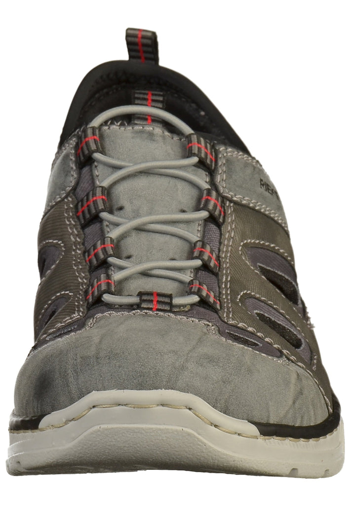 Rieker Halbschuhe Lederimitat Grau