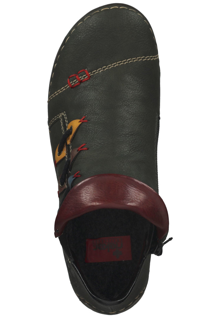 Rieker Halbschuhe Lederimitat Grün
