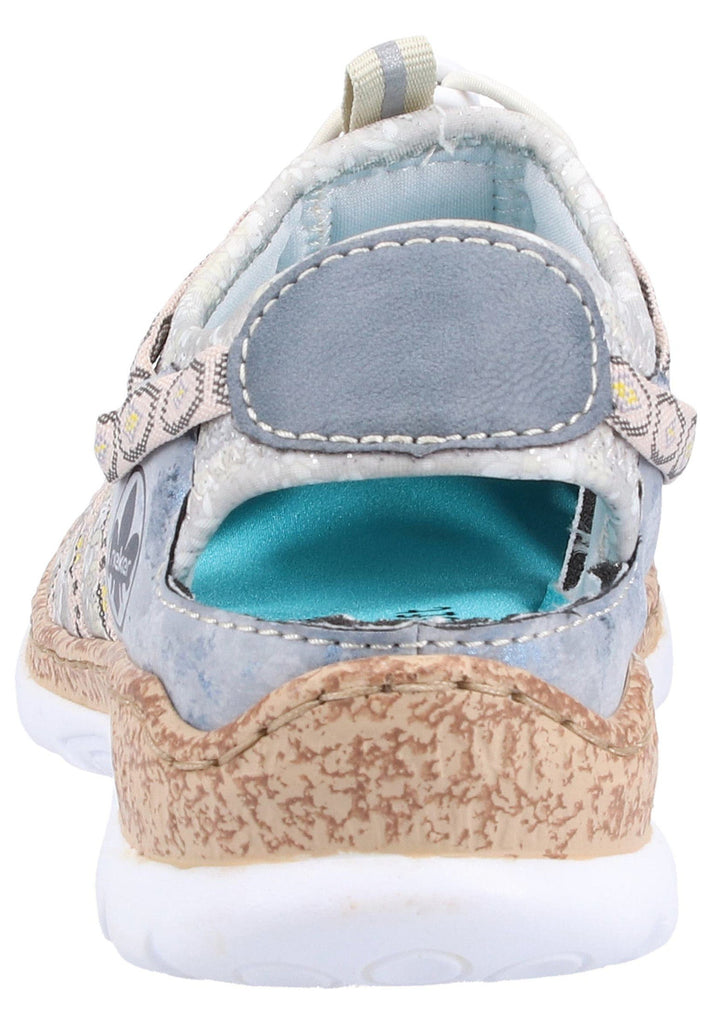 Rieker Halbschuhe Lederimitat Hellblau