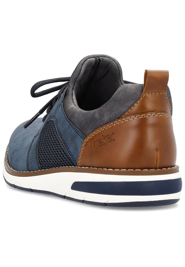 Rieker Halbschuhe Lederimitat/Nylon Blau/Braun
