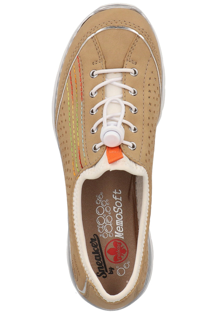 Rieker Halbschuhe Lederimitat Sand
