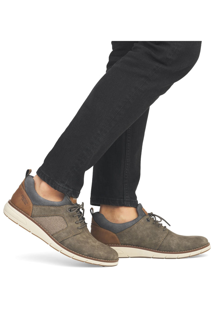 Rieker Halbschuhe Lederimitat/Textil Kaffee