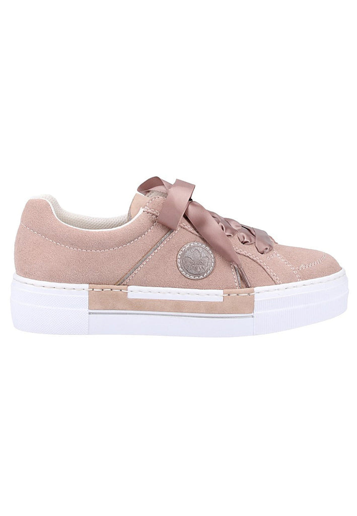 Rieker Halbschuhe Nubukleder Beige