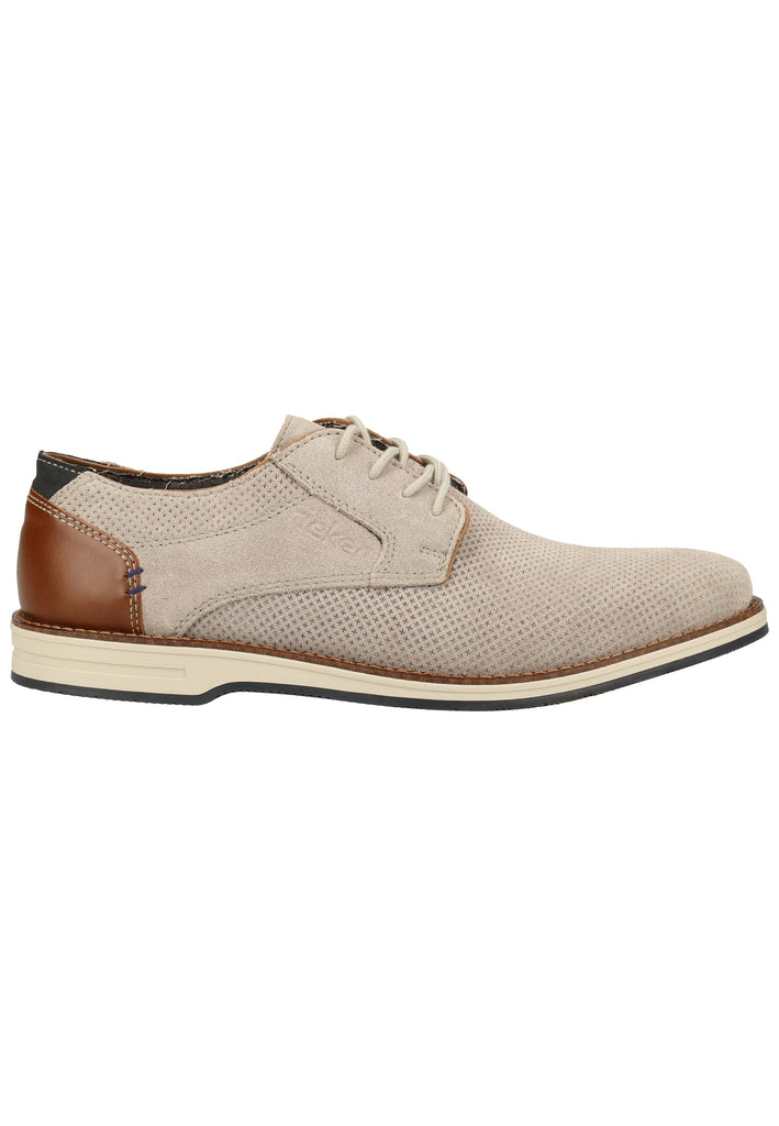 Rieker Halbschuhe Veloursleder Grau/Braun