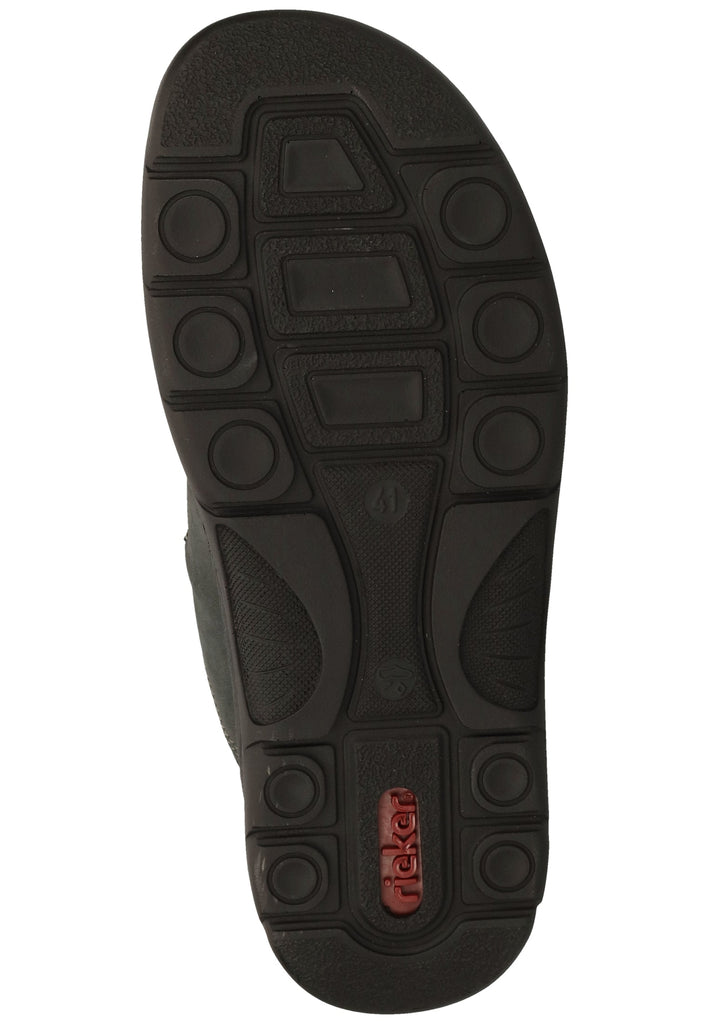 Rieker Pantoletten Leder Blau/Schwarz