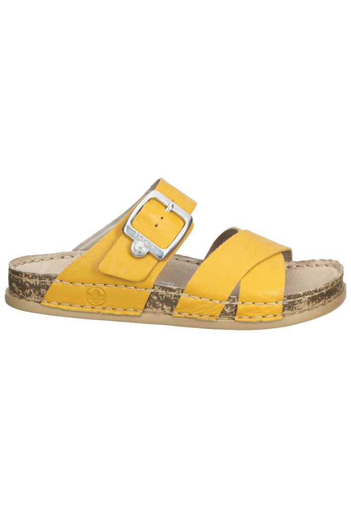 Rieker Pantoletten Leder Gelb