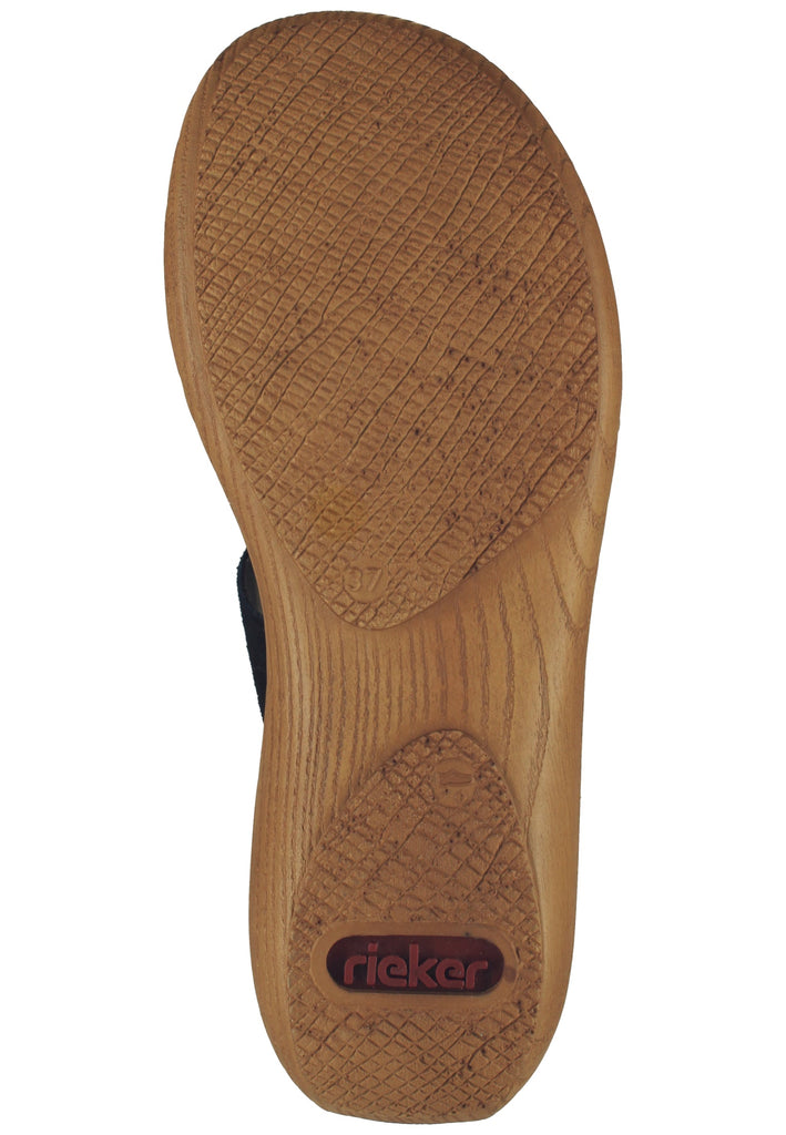 Rieker Pantoletten Leder Schwarz