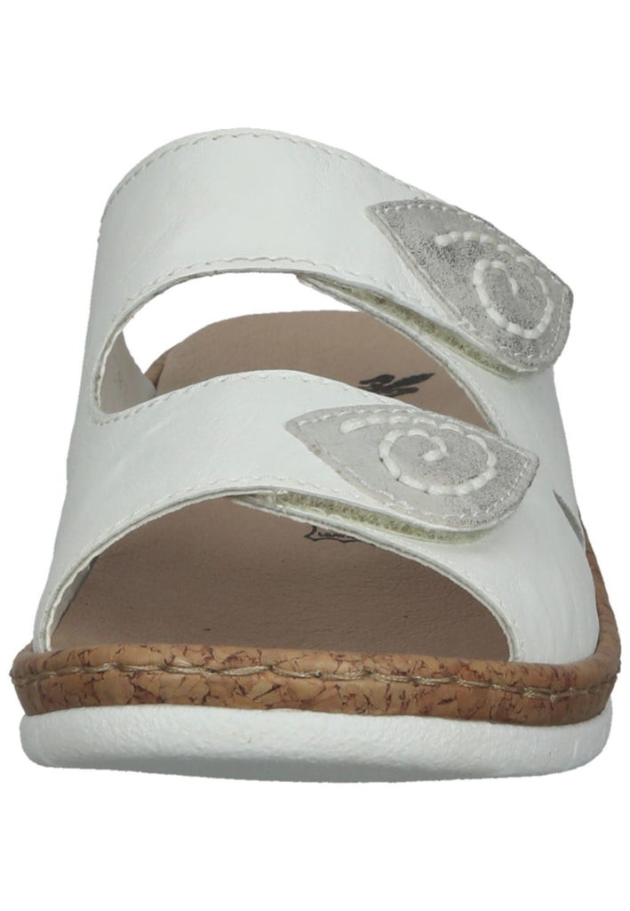 Rieker Pantoletten Leder Weiß