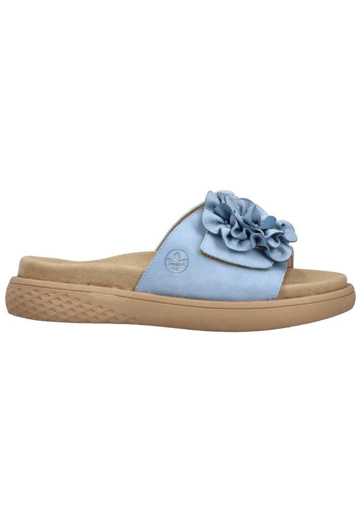 Rieker Pantoletten Lederimitat Aqua