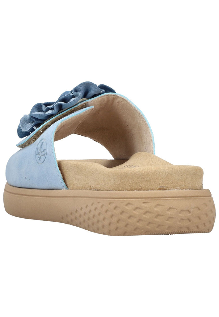 Rieker Pantoletten Lederimitat Aqua