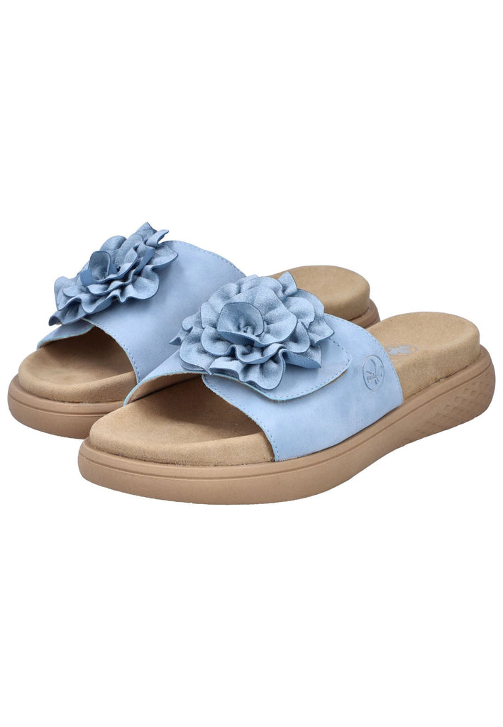 Rieker Pantoletten Lederimitat Aqua