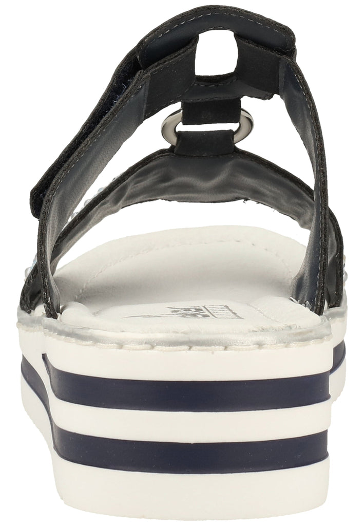 Rieker Pantoletten Lederimitat Pazifik