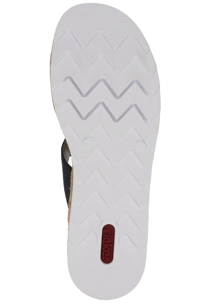 Rieker Pantoletten Lederimitat Pazifik