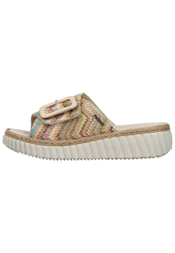 Pantoletten Rieker Pantoletten Textil Multi