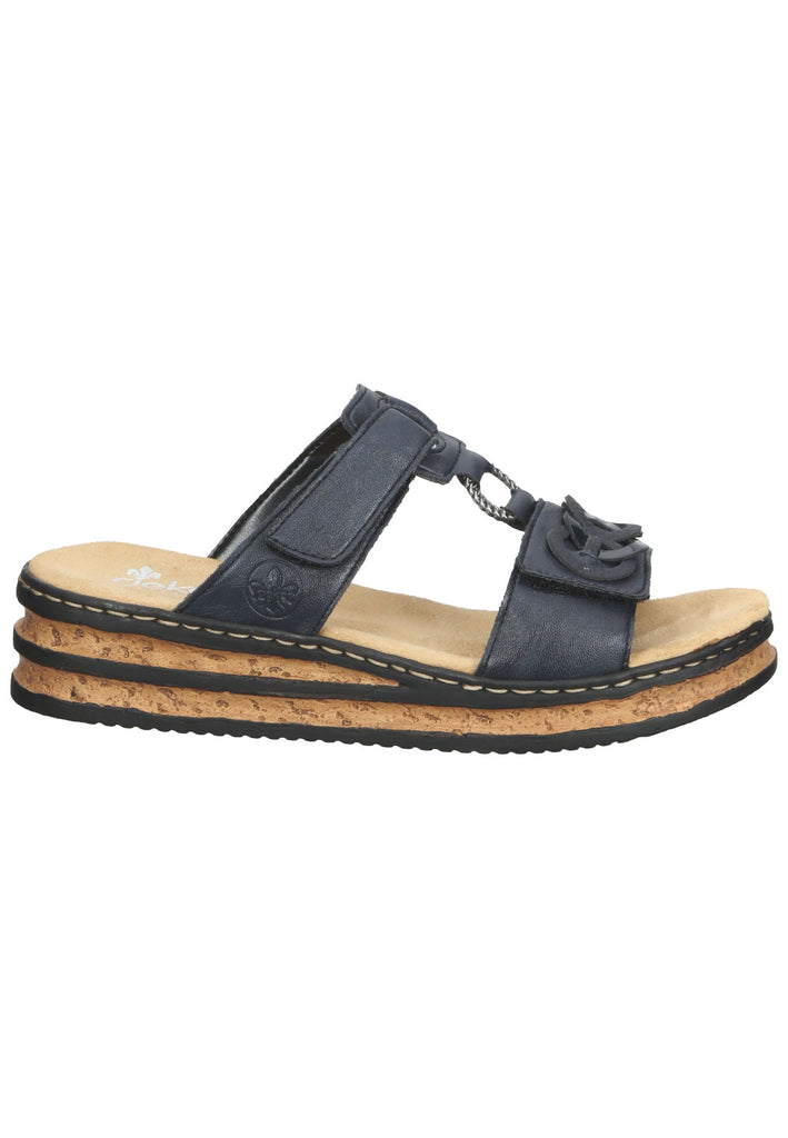 Rieker Pantoletten Synthetik Dunkelblau