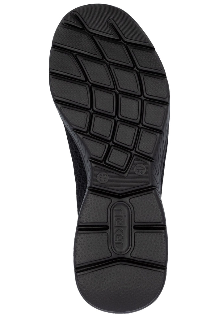 Rieker Pantoletten Textil Schwarz/Schwarz