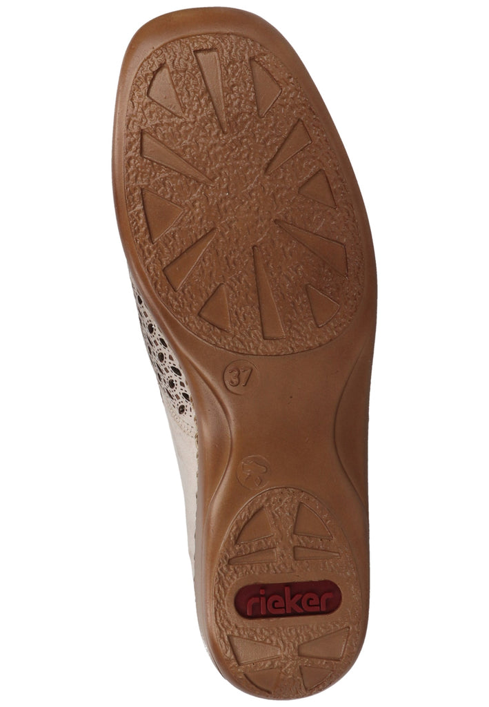 Rieker Pumps Leder Beige/Silber