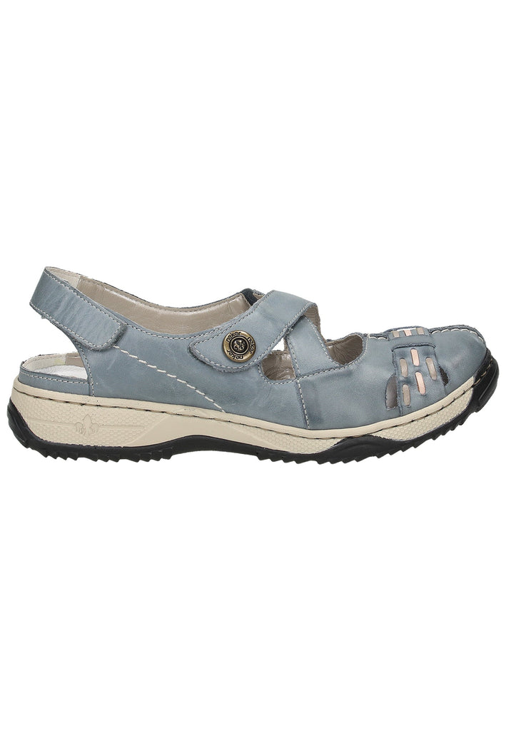 Rieker Sandalen Glattleder Hellblau