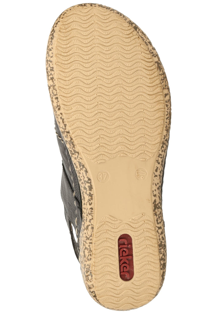 Rieker Sandalen Glattleder Schwarz