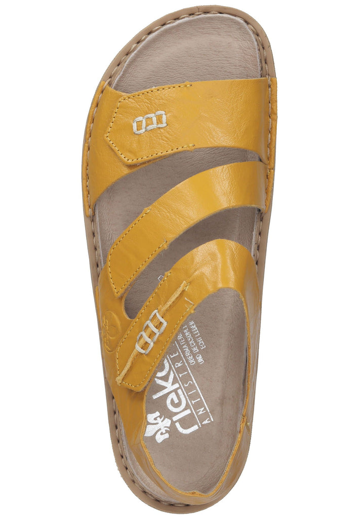 Rieker Sandalen Leder Gelb