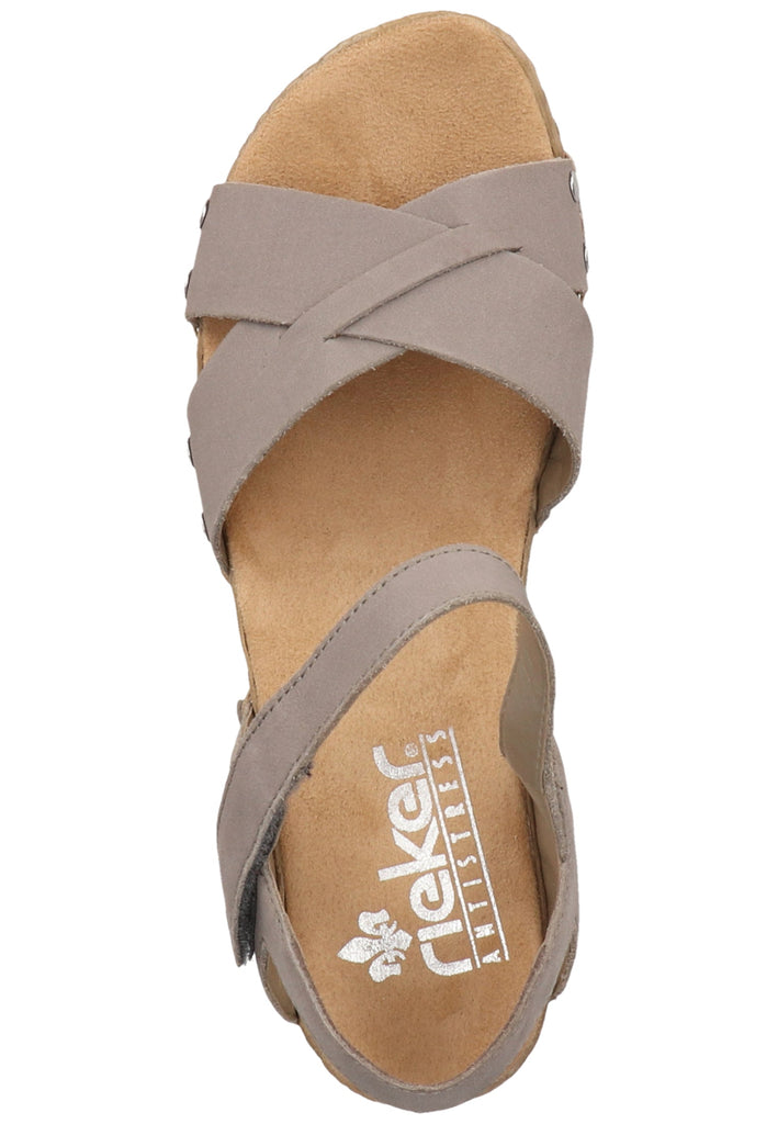 Rieker Sandalen Leder Grau