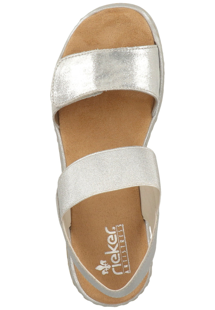 Rieker Sandalen Leder Silber