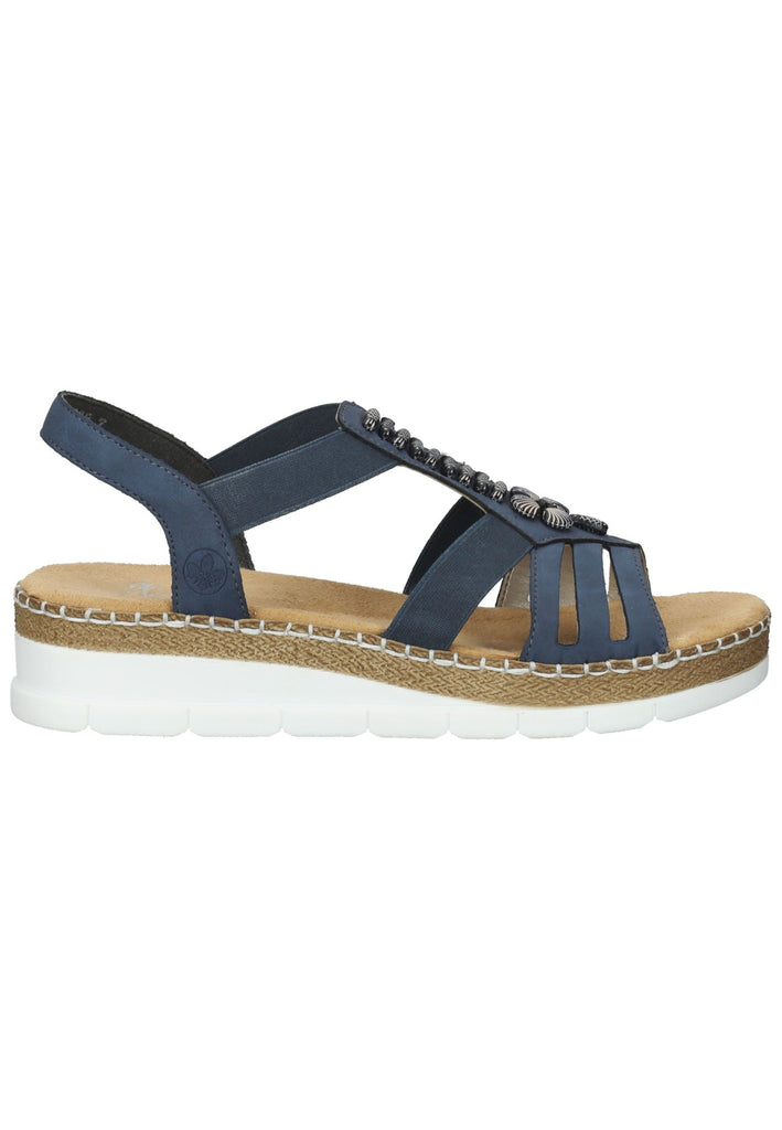 Rieker Sandalen Leder/Synthetik Blau