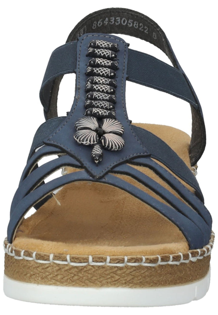 Rieker Sandalen Leder/Synthetik Blau