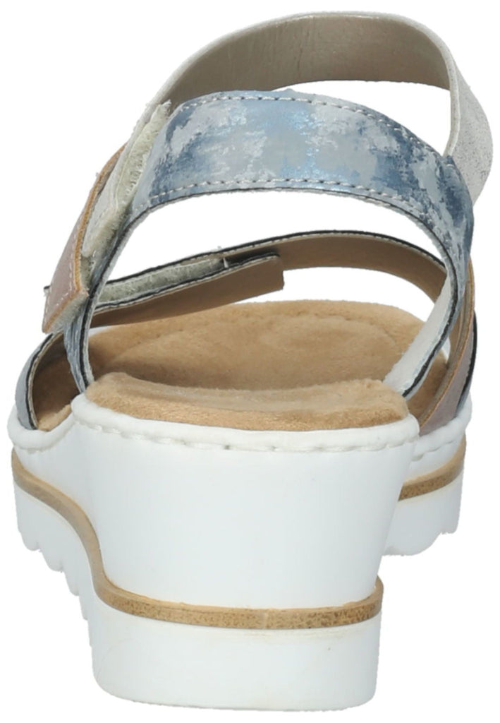 Rieker Sandalen Leder/Synthetik Blau/Beige