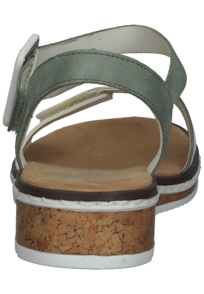 Rieker Sandalen Leder/Synthetik Weiß/Grün