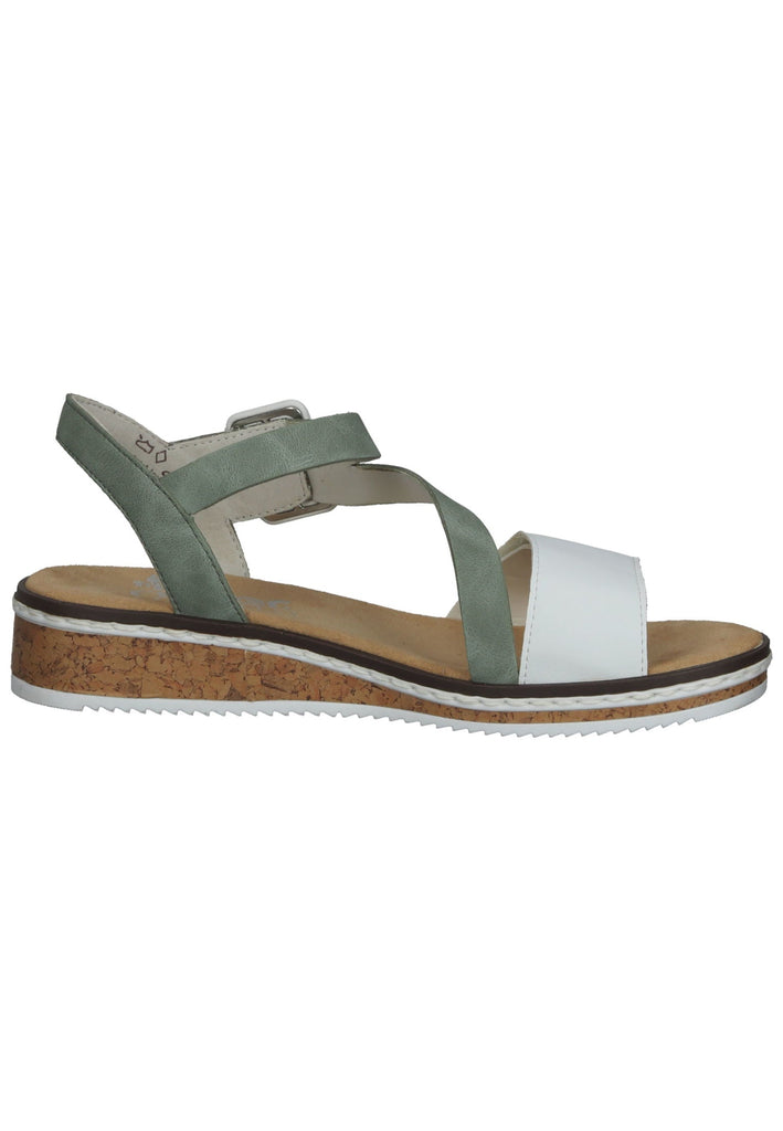 Rieker Sandalen Leder/Synthetik Weiß/Grün