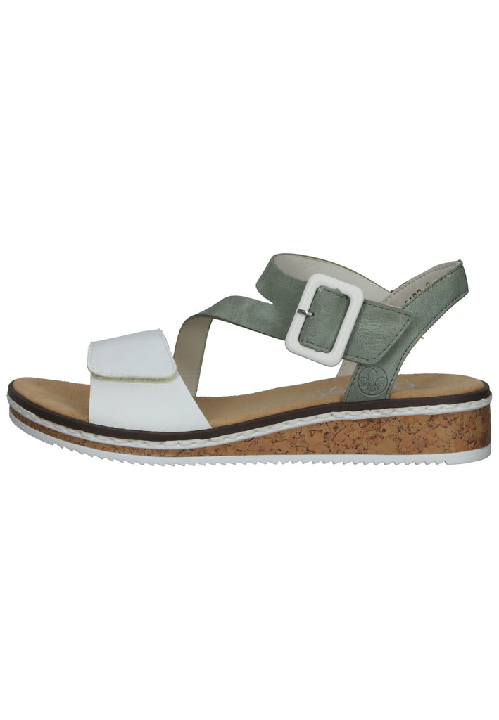 Rieker Sandalen Leder/Synthetik Weiß/Grün