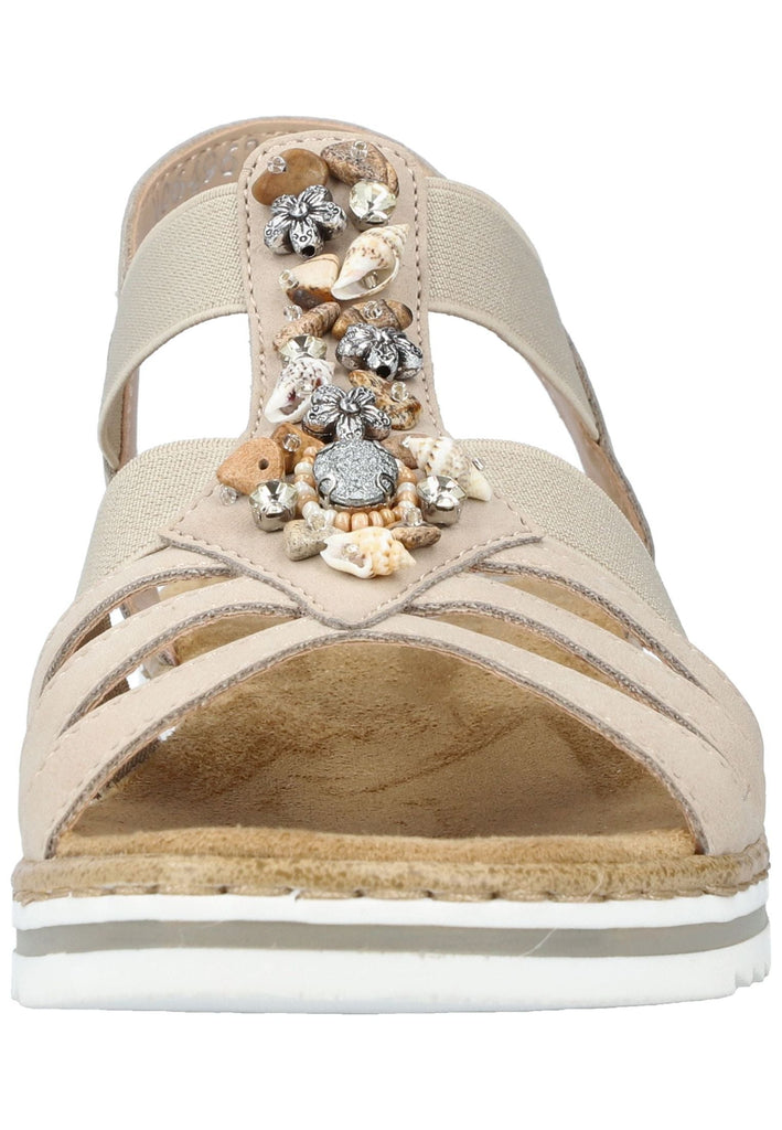 Rieker Sandalen Lederimitat Beige