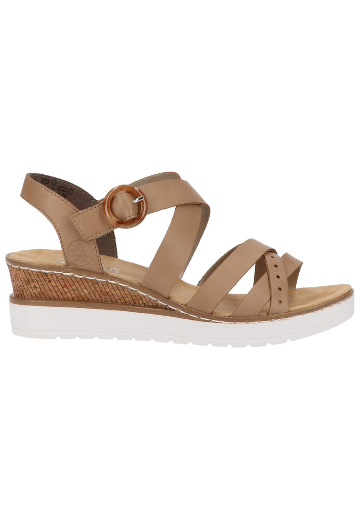 Rieker Sandalen Lederimitat Beige