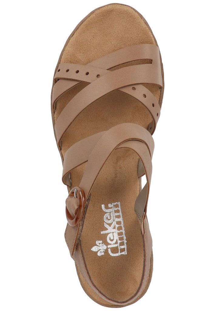 Rieker Sandalen Lederimitat Beige