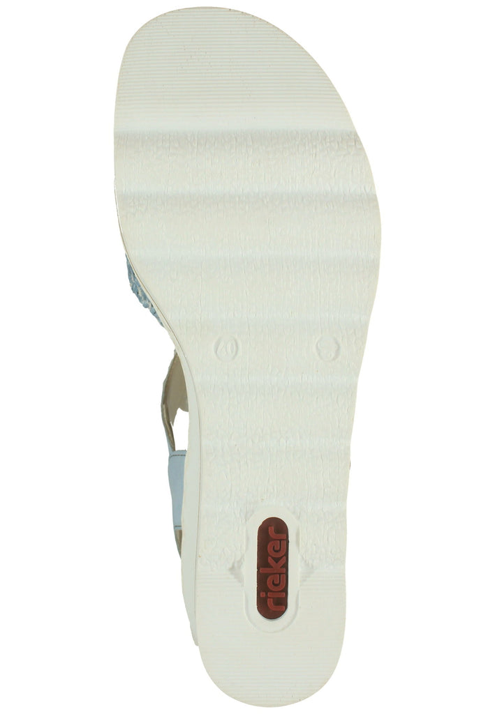 Rieker Sandalen Lederimitat Blau