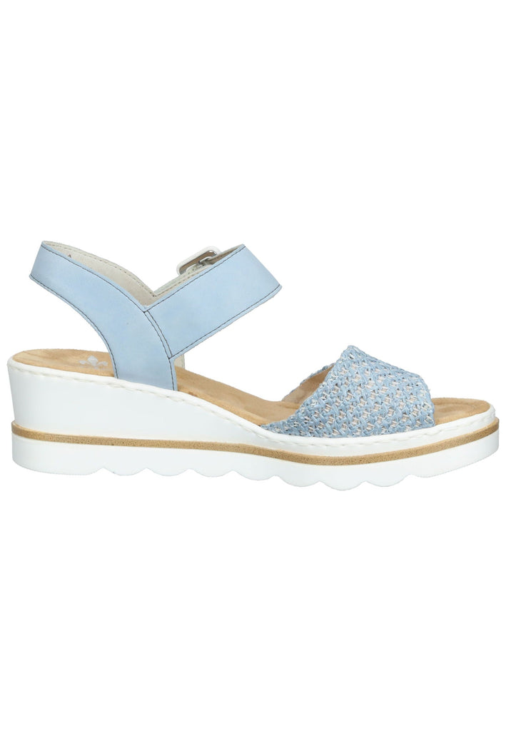 Rieker Sandalen Lederimitat Blau