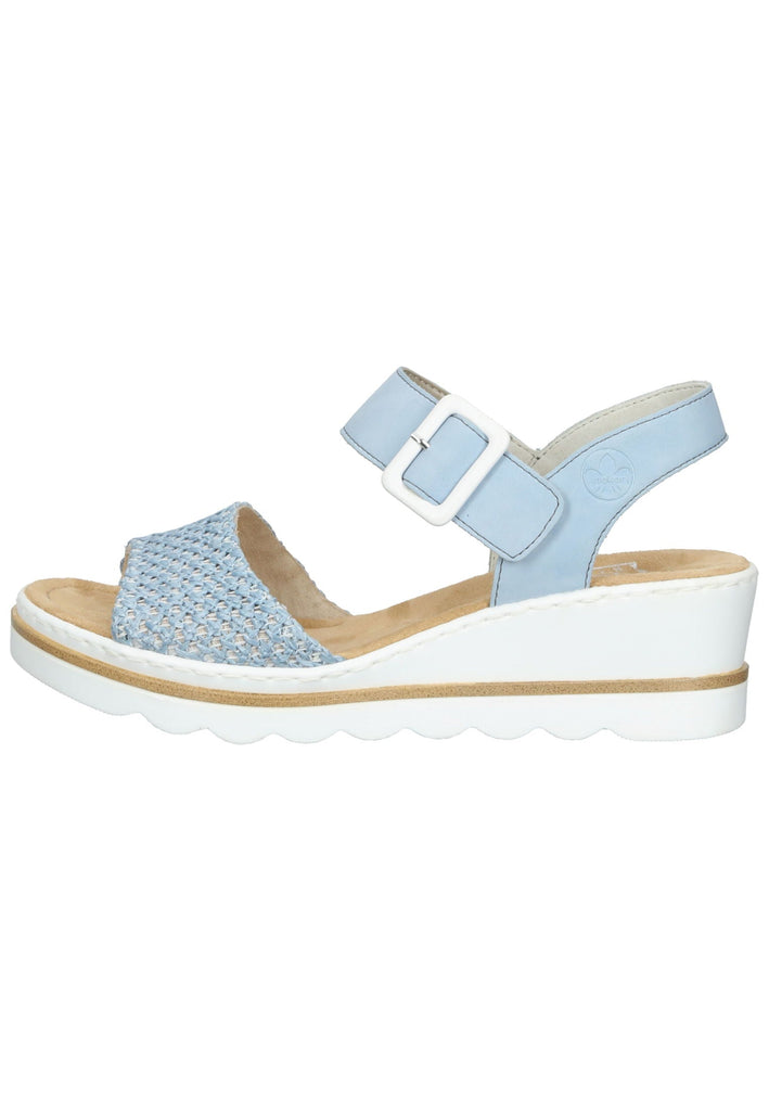 Rieker Sandalen Lederimitat Blau