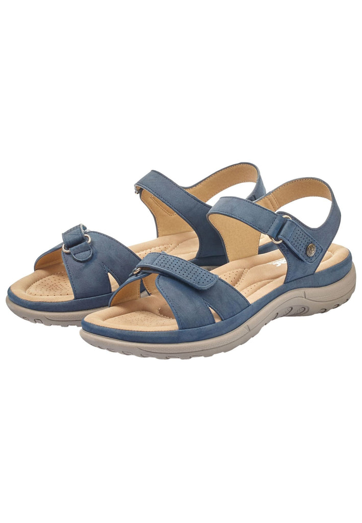 Rieker Sandalen Lederimitat Blau