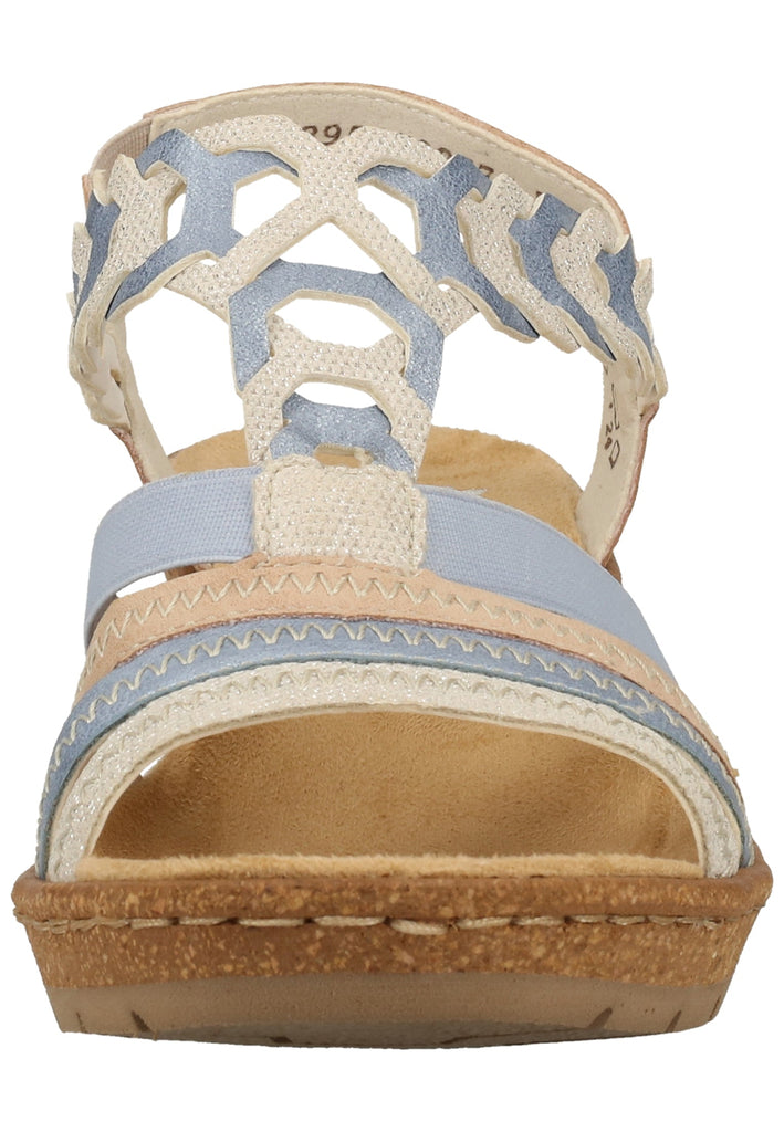 Rieker Sandalen Lederimitat Blau