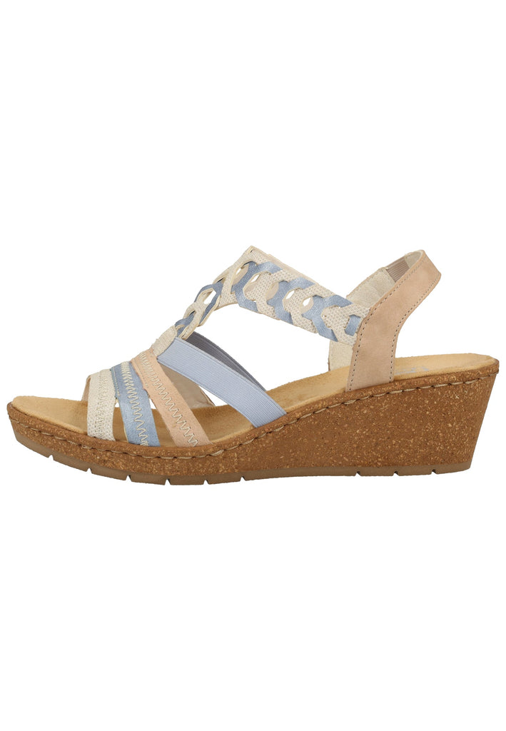 Rieker Sandalen Lederimitat Blau