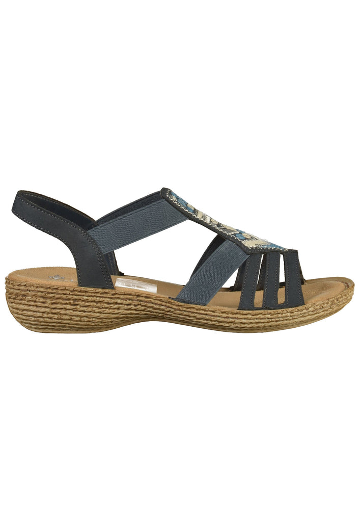 Rieker Sandalen Lederimitat Blau